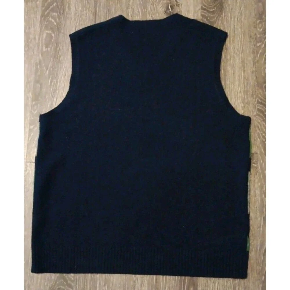 J. Crew Lambswool V-Neck Argyle Sweater Vest Men's L - Picture 5 of 5
